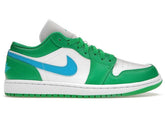 Tênis Casual Jordan 1 Low Lucky Green Aquatone