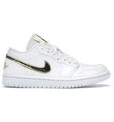 Tênis Casual Air Jordan 1 Low White Metallic Gold