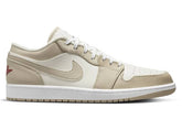 Tênis Casual Jordan 1 Low SE Sail Rattan University Red