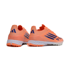 Chuteira Society TF Adidas F50 Pack Coral Blaze Infantil