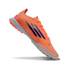 Chuteira Society TF Adidas F50 Pack Coral Blaze Infantil