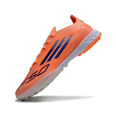 Chuteira Society TF Adidas F50 Pack Coral Blaze Infantil