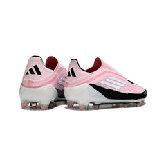 Chuteira Campo FG Adidas F50 Elite Sem Cadarço Rosa-Clara e Preta