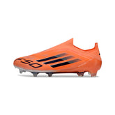 Chuteira Campo FG Adidas F50 Elite Sem Cadarço Laranja e Preta