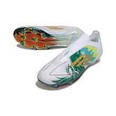 Chuteira Campo FG Adidas F50 Elite Sem Cadarço Branca e Verde