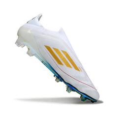 Chuteira Campo FG Adidas F50 Elite Sem Cadarço Branca e Verde