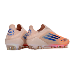 Chuteira Campo FG Adidas F50 Elite Sparkfusion Sem Cadarço Pack Coral Blaze Infantil