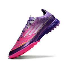 Chuteira Society TF Adidas F50 Elite Lamine Yamal Roxa