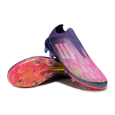 Chuteira Campo FG Adidas F50 Elite Sem Cadarço Pack Roxo Lamine Yamal Infantil