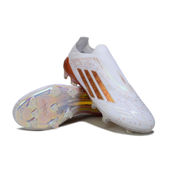 Chuteira Campo FG Adidas F50 Elite Sem Cadarço Pack Mo Salah Infantil