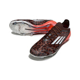 Chuteira Campo FG Adidas F50 Primeknit Elite Marrom e Vermelha