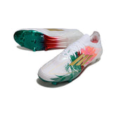 Chuteira Campo FG Adidas F50 Primeknit Elite Branca, Verde e Vermelha