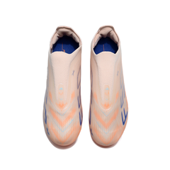 Chuteira Campo FG Adidas F50+ Elite Sem Cadarço Pack Sparkfusion Coral Blaze Infantil