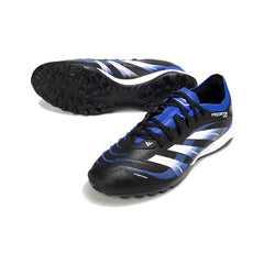 Chuteira Society TF Adidas Predator 25 Elite Preta, Azul e Branca
