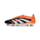Chuteira Campo FG Adidas Predator 25 Elite Preta e Laranja