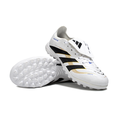 Chuteira Society TF Adidas Predator 25 Com Língua League Branca Infantil
