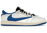 Tênis Casual Jordan 1 Low OG SP Fragment x Travis Scott Sail Military Blue