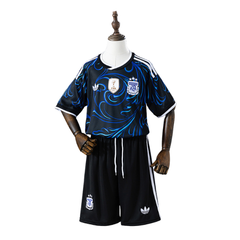 Camisa de Futebol Argentina + Shorts Kit Adidas 2026 Visitante - Kit Infantil