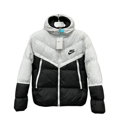 Jaqueta Puffer Nike Branca e Preta