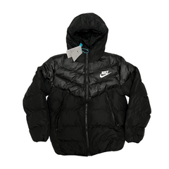 Jaqueta Puffer Nike Preta e Cinza