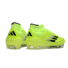 Chuteira Campo FG Adidas F50 Elite Cano Médio Verde e Preta