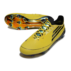 Chuteira Campo FG Adidas F50 Adizero Amarela e Preta
