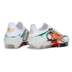 Chuteira Campo FG Adidas F50 Elite Branca, Vermelha e Verde