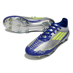 Chuteira Campo FG Adidas F50 Elite Cinza e Azul Messi