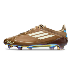 Chuteira Campo FG Adidas F50 Elite Marrom e Azul-Clara