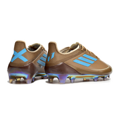 Chuteira Campo FG Adidas F50 Elite Marrom e Azul-Clara