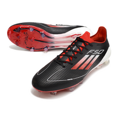 Chuteira Campo FG Adidas F50 Elite Preta, Branca e Vermelha