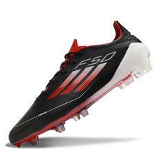 Chuteira Campo FG Adidas F50 Elite Preta, Branca e Vermelha