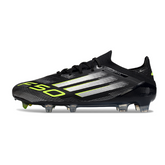 Chuteira Campo FG Adidas F50 Primeknit Elite Preta, Branca e Verde
