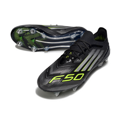 Chuteira Campo Molhado SG Adidas F50 Primeknit Elite Preta, Branca e Verde