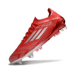 Chuteira Campo Molhado SG Adidas F50 Primeknit Elite Pack Soccer.Com Preta e Vermelha