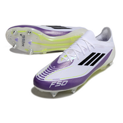 Chuteira Campo Molhado SG Adidas F50 Primeknit Elite Pack Messi Triunfo Stellar