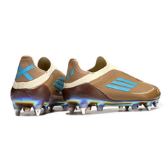Chuteira Campo Molhado SG Adidas F50 Elite Sem Cadarço Pack Messi x Bad Bunny