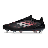 Chuteira Campo Molhado SG Adidas F50 Elite Sem Cadarço Preta, Branca e Vermelha