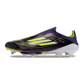 Chuteira Campo FG Adidas F50+ Elite Sem Cadarço Preta e Vermelha