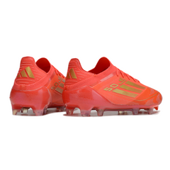 Chuteira Campo FG Adidas F50 Primeknit Elite Vermelha e Amarela