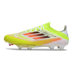 Chuteira Campo FG Adidas F50+ Elite Verde, Branca e Laranja