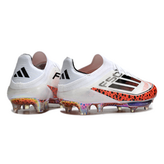Chuteira Campo FG Adidas F50+ Elite Branca e Laranja