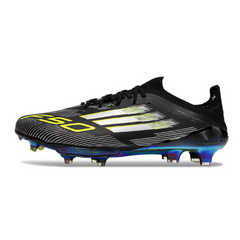 Chuteira Campo FG Adidas F50+ Elite Preta, Branca e Verde