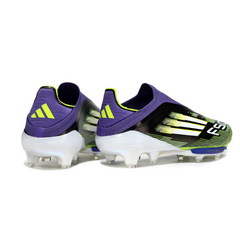 Chuteira Campo FG Adidas F50+ Elite Sem Cadarço Roxa e Verde