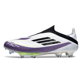 Chuteira Campo FG Adidas F50+ Elite Sem Cadarço Preta e Laranja
