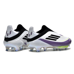 Chuteira Campo FG Adidas F50+ Elite Sem Cadarço Preta e Laranja