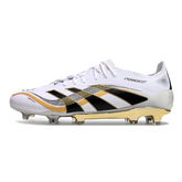 Chuteira Campo FG Adidas Predator 25 Elite Branca e Dourada