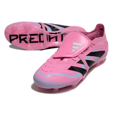 Chuteira Campo FG Adidas Predator 25 Elite Com Língua Rosa