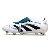 Chuteira Campo FG Adidas Predator 25 Elite Com Língua Branca e Azul
