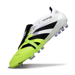 Chuteira Campo FG Adidas Predator 25 Com Língua Elite Branca e Verde